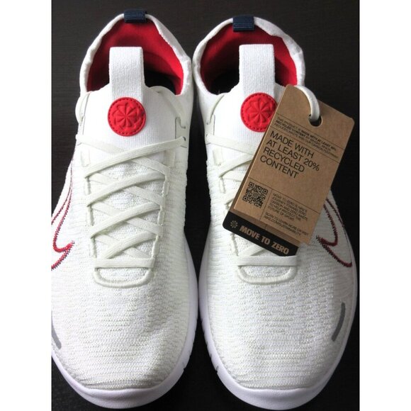 Nike Men's Free RN FK NN Running Shoes White Red Blue Sizes NIB - Picture 3 of 5